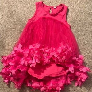 Pink Floral Kids Costume Dress